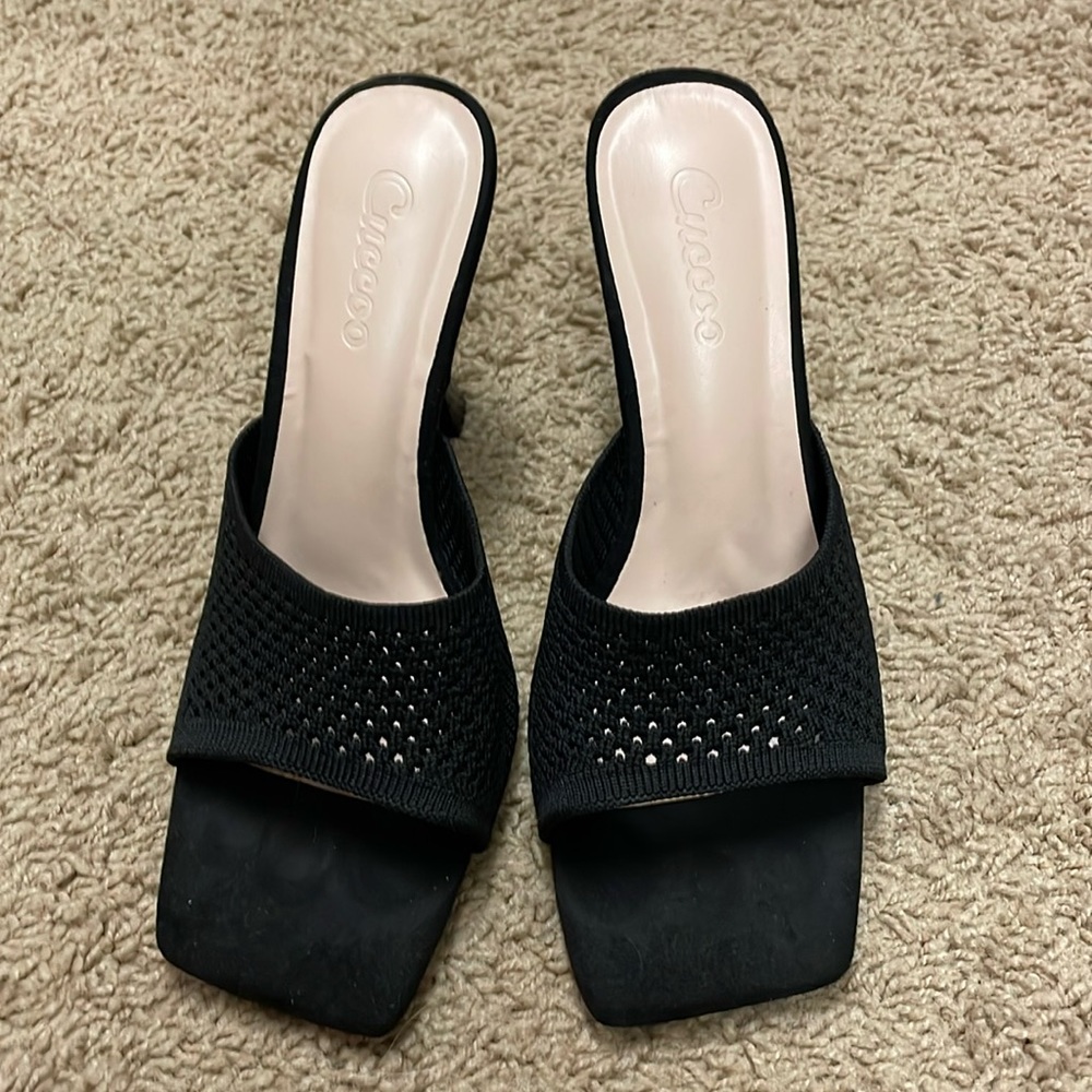 Cuccoo square toe heels